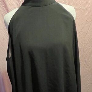 Your Story black mess top with cold shoulder sleeves Sz 2XL